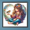 Diamond Painting-DIY Full Round Drill Girl(50x50cm)