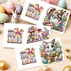 12PCS Diamond Painting Easter Bunny Greeting Card Kit for Birthdays Thanksgiving & Special Occasion