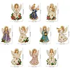 10PCS DIY Pearl Diamond Painting Christmas Fridge Magnets, Sparkling Rhinestone Refrigerator Magnet Craft Kit for Home Decor & Gifts