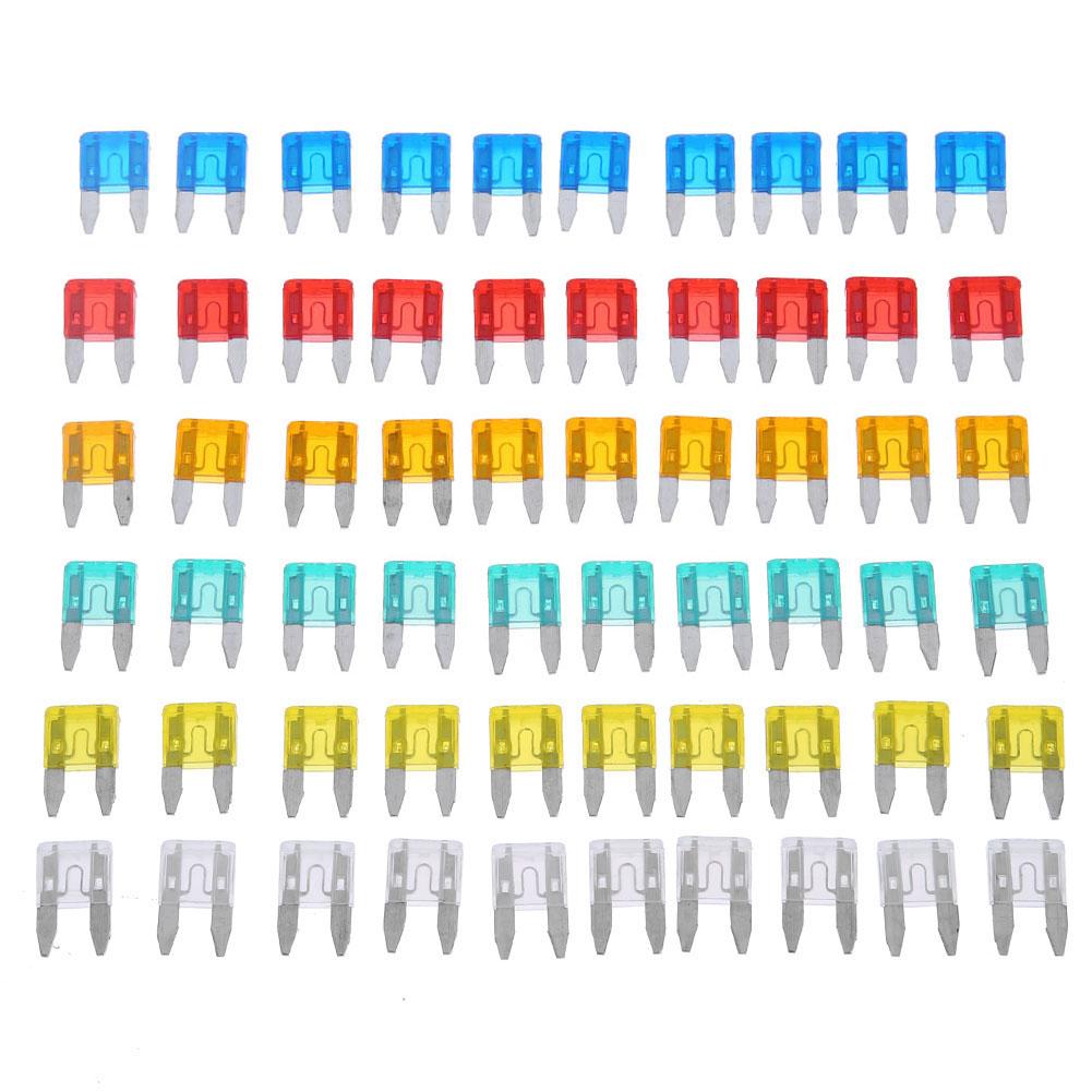 

60pcs Auto Car Truck Mini Fuse Blade 5A 10A 15A 20A 25A 30A Mixed Set Kit, 501 Original