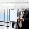 Smart fingerprint password double-opening glass door lock, U-shaped lock, sliding door long lock, shop lock type, outdoor U-shaped lock