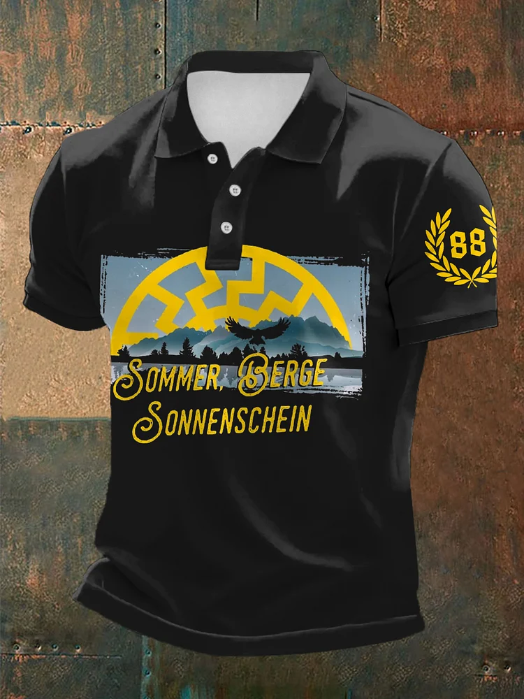 Kurzarm-Polos hirt Sonne und Nummer  für Männer