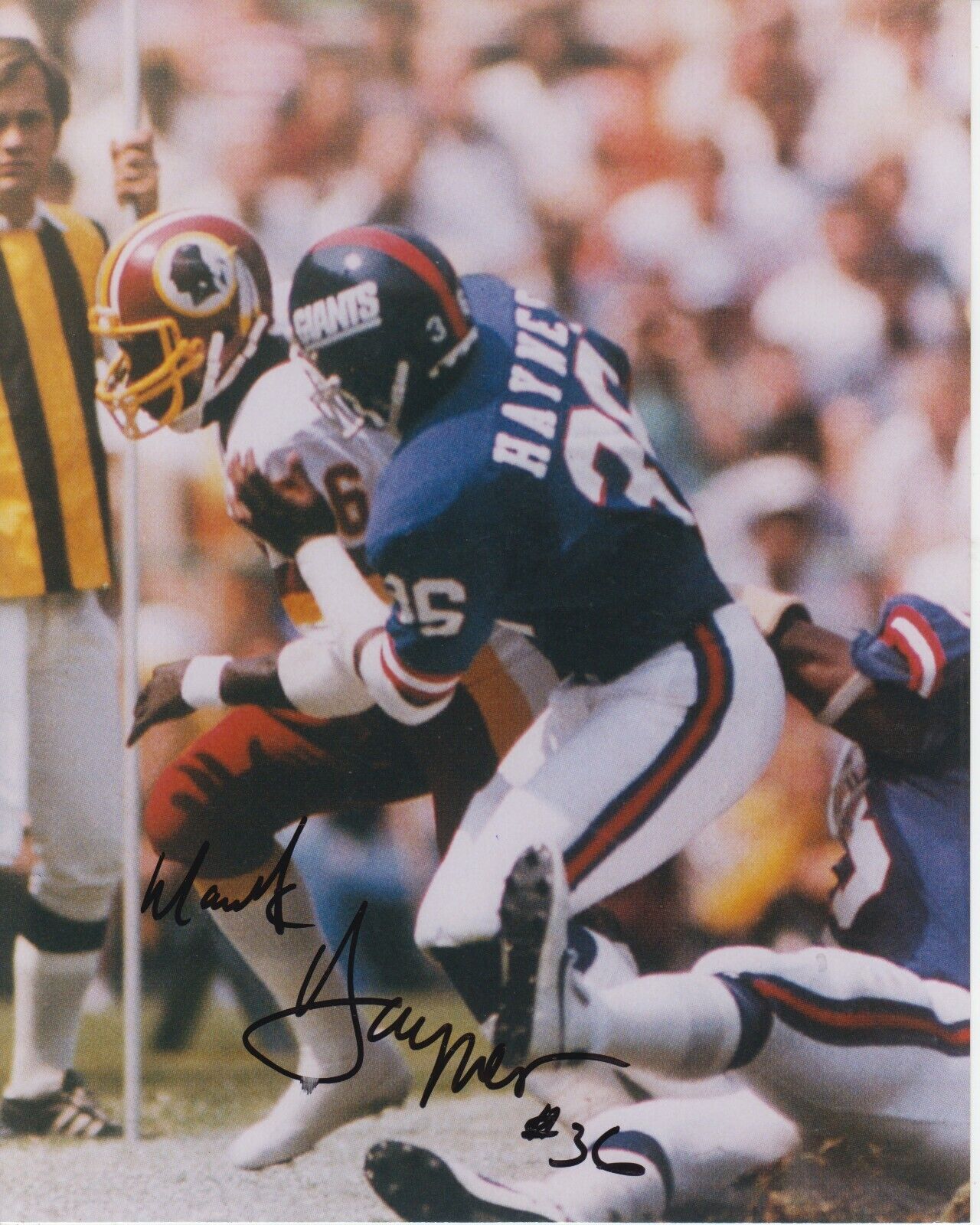 Mark Haynes #0 8x10 Photo Poster painting Signed w/ COA New York Giants