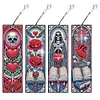 4Pcs Totenkopf Rose - 5d DIY Handwerk Lesezeichen