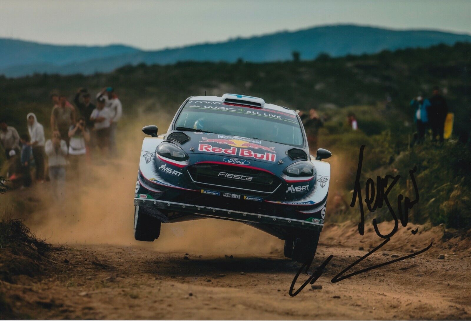 Teemu Suninen and Co Driver Hand Signed 12x8 Photo Poster painting - Ford Rally Autograph 9.