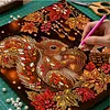 Squirrel Framed Special Shape Diamond Painting Kit 25x25cm for Adults