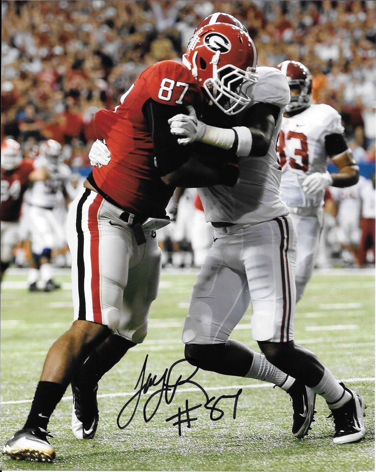 JAY ROME HAND SIGNED GEORGIA BULLDOGS 8X10 Photo Poster painting W/COA