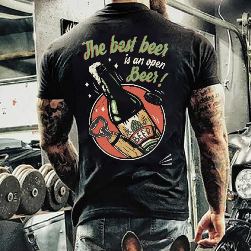 Men's Cold Beer Printed T-Shirt