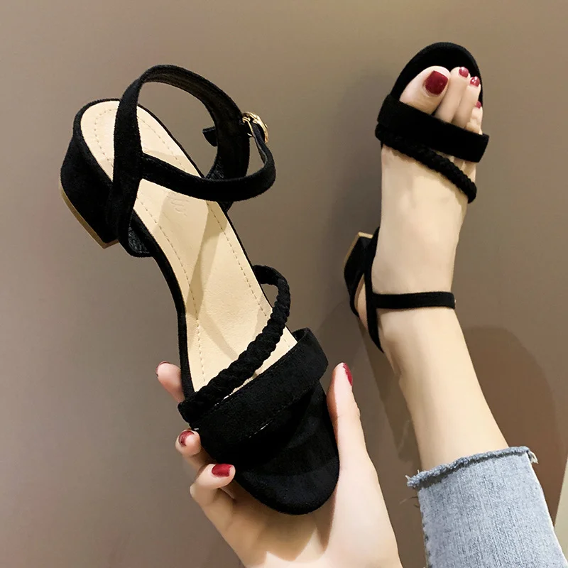 Woherb Woherb 2023 New Female Summer Fairy With Web Celebrity Roman Shoes With A Skirt-Outfit Ideas