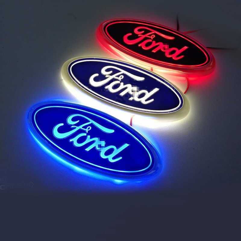LED Emblem Rear Sticker for Ford Focus Mondeo Front Badge Light Rear Tail Decal  dxncar