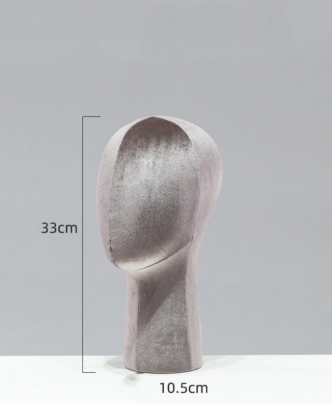Velvet Head Mold Prop Display Stand Wig Hat Glasses Scarf Jewelry Bracket Dummy Head Model Prop Hat Drag