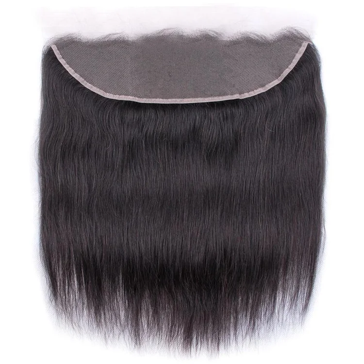 Hair Brazilian Straight Hair Frontal Closure 13*4 Transparent Swiss Lace Frontal Ear to Ear Closure Natural Black