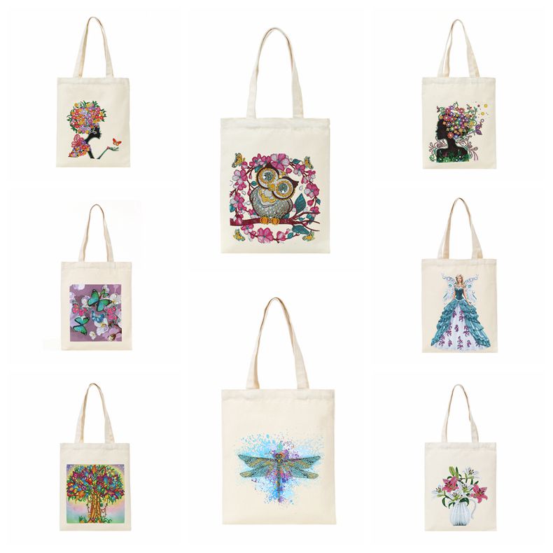 DIY Diamond Painting Shopping Tote Bag Mosaic Kit Drawing