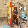 Difficulty: ⭐⭐⭐ New Year Celebration, DIY 3D Wooden Book Nook Puzzle DIY Dollhouse Book Nook Model Building Kit with Light Creative Puzzle Birthdays for Teens/Adults