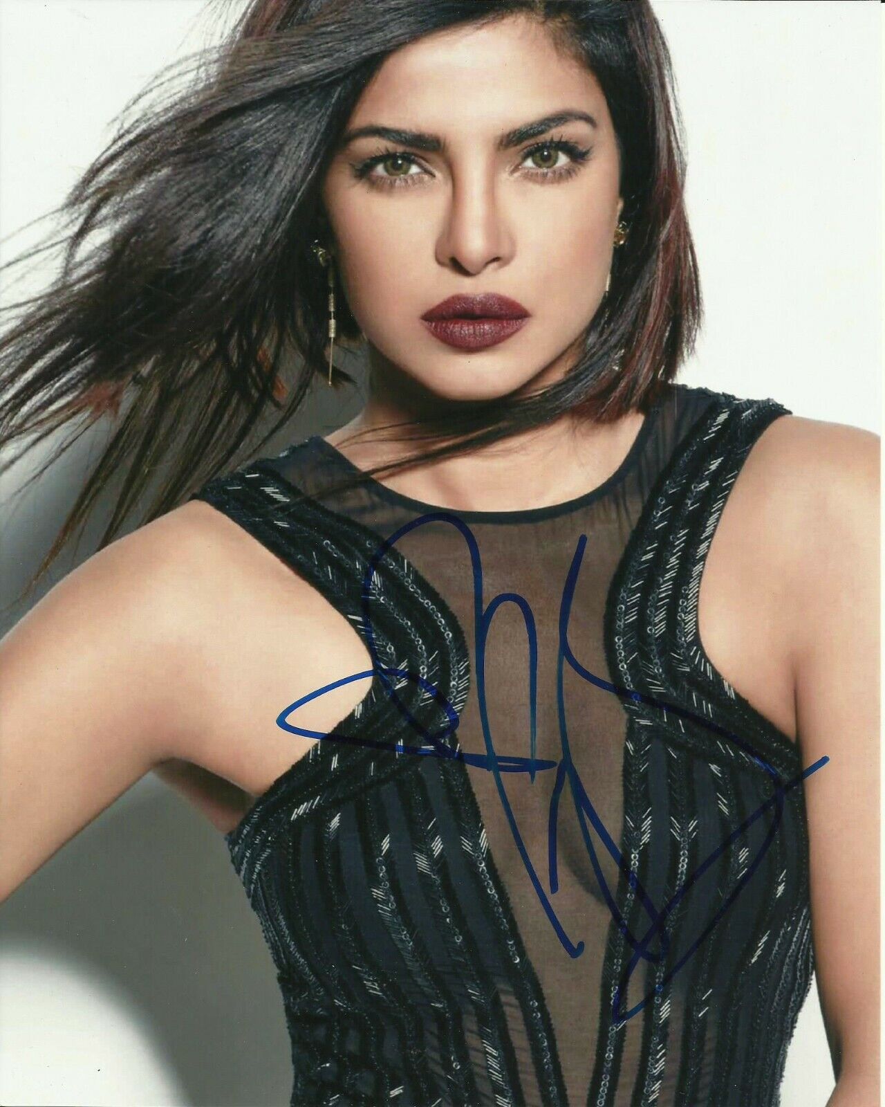 PRIYANKA CHOPRA SIGNED SEXY Photo Poster painting UACC REG 242 TELEVISION AUTOGRAPHS (6)