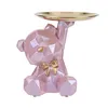 Bear Storage Tray Bear Tray Statue Decorative Jewelry Candy Tray for Home Office