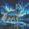 Diamond Painting -DIY Round Drill Starlight Wolf(40x40cm)