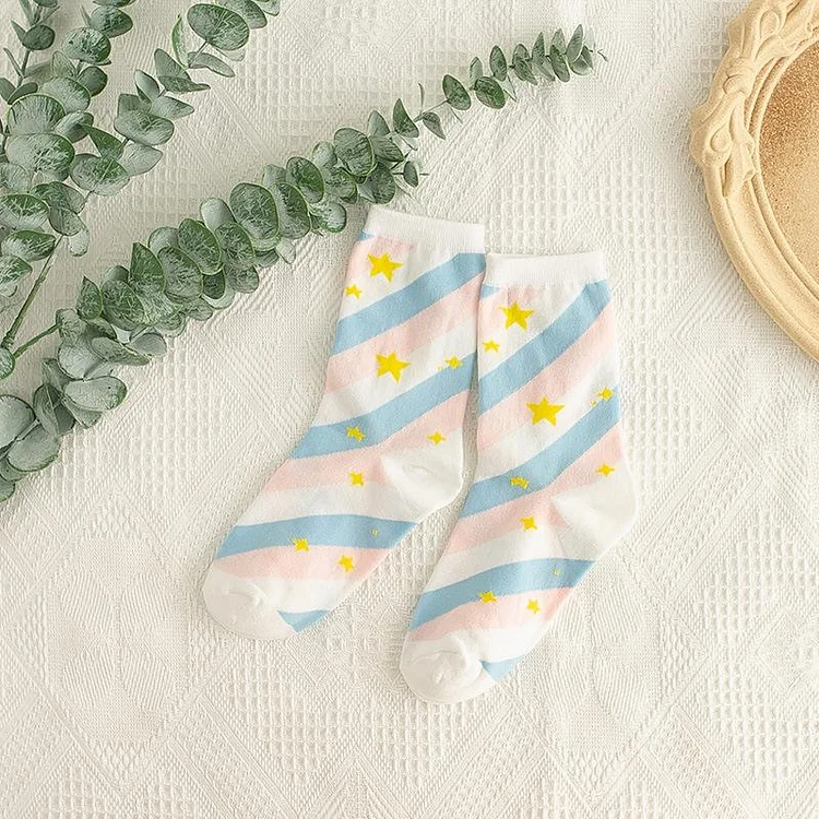 Cute Plaid Cotton Socks