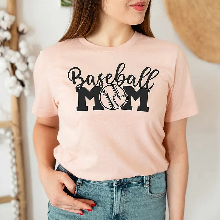Baseball Mom T-Shirt for Mother's Day,Gift for Women