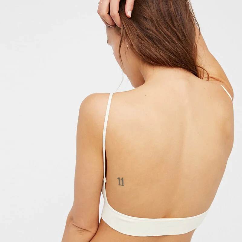 DERUILADY Sexy Seamless Bras For Women Padded Underwear U Backless Bralette Sleep Top Camis Cotton Wireless Fitness Bra Lingerie