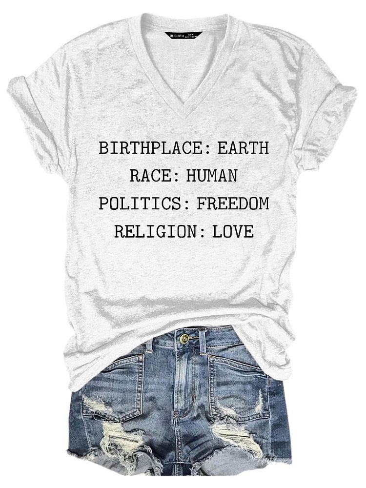 Bestdealfriday Birthplace Earth Race Human Shirt