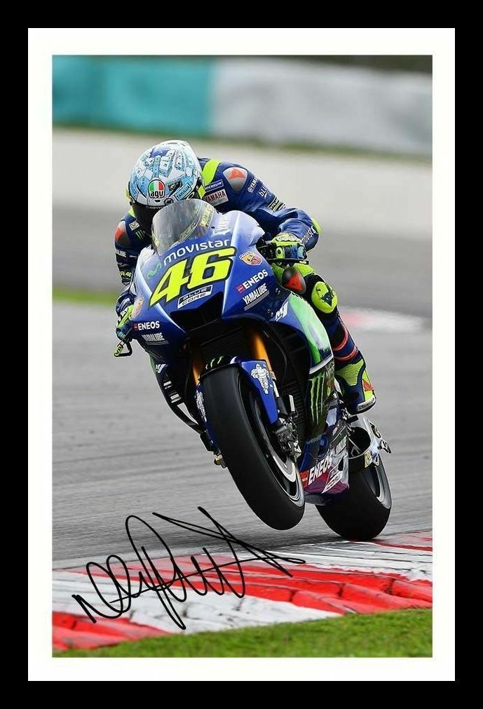 Valentino Rossi Autograph Signed & Framed Photo Poster painting 4