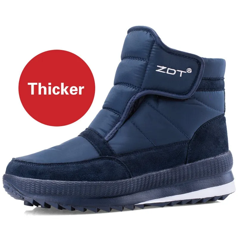 High quality Men Boots Winter Shoes Men Ankle Boots Waterproof Non-slip Warm Fur Flat Men Snow Boots big size 36-47 кроссовки