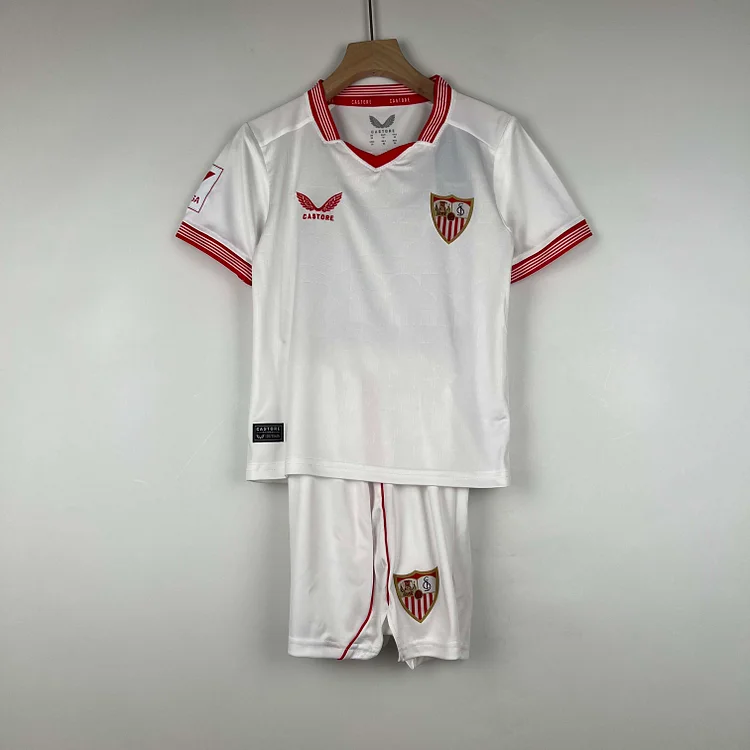 2023/2024 Seville Home Football Shirt 1:1 Thai Quality Kids Size