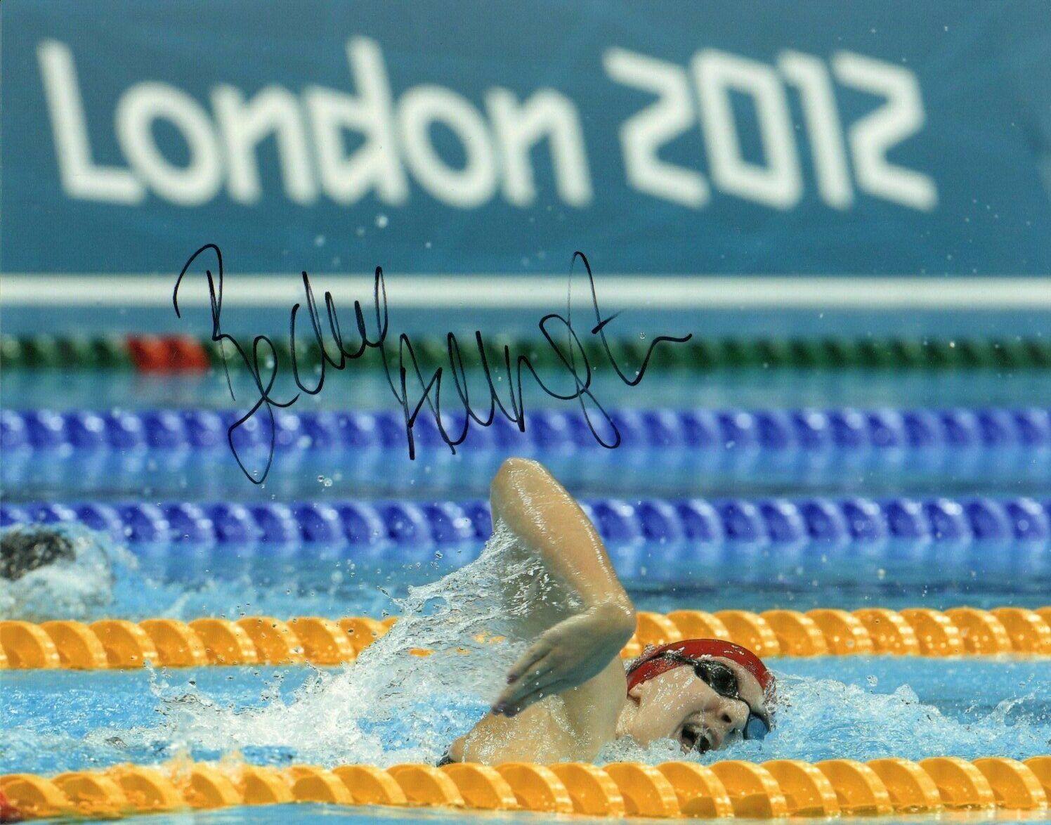 REBECCA ADLINGTON OLYMPIC SWIMMER 10x8 Photo Poster painting SIGNED