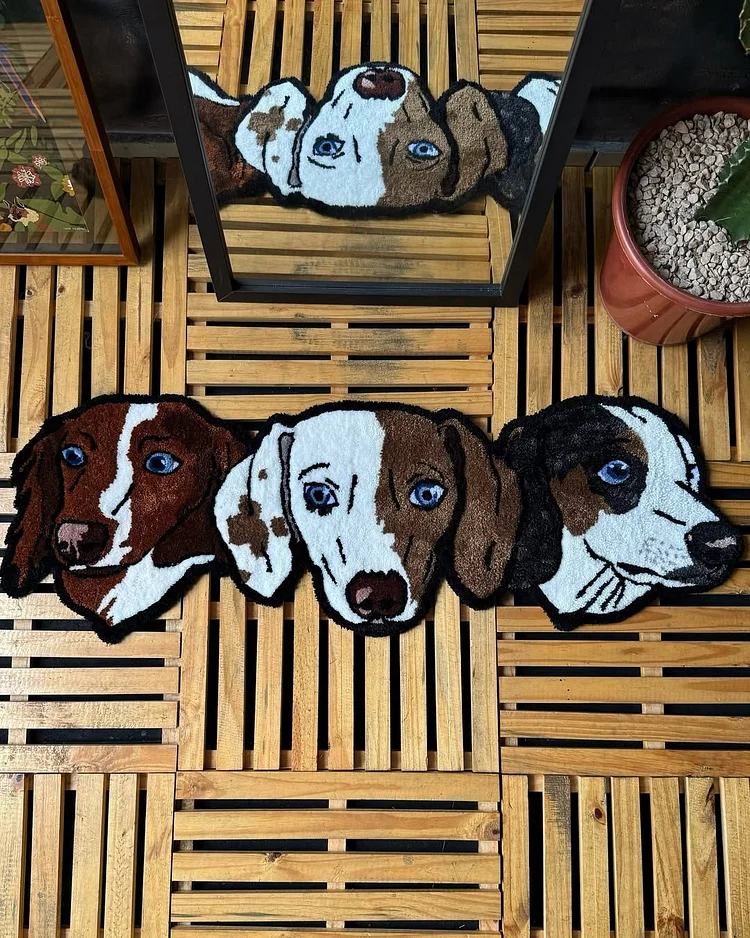 Personalised Pet Dog Portrait Rug– Perfect Christmas Gift