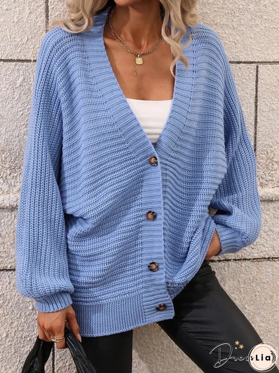 Chunky Knit Viscose Cardigan