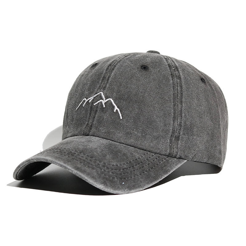 Baseball Cap Soft Top Men’s Women’s Embroidered Washed Old Outdoor Mountaineering Hat Spring And Summer Sports Hat