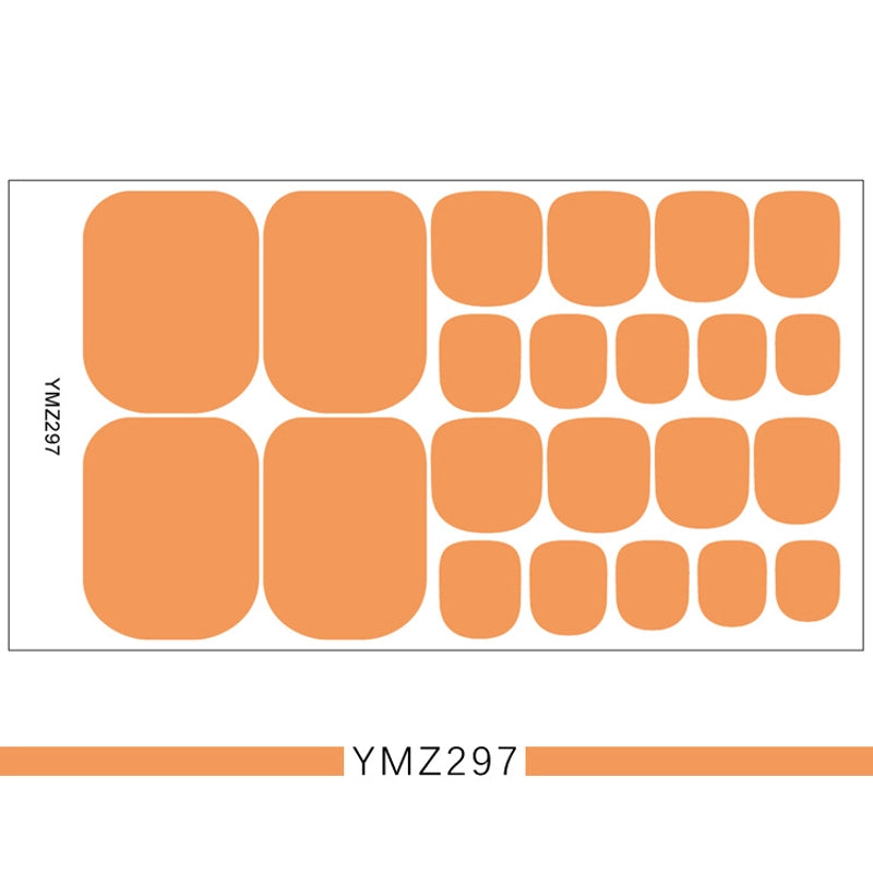 Foot Stickers Nail Stickers Full Solid Color 3d Toenail Stickers Patch