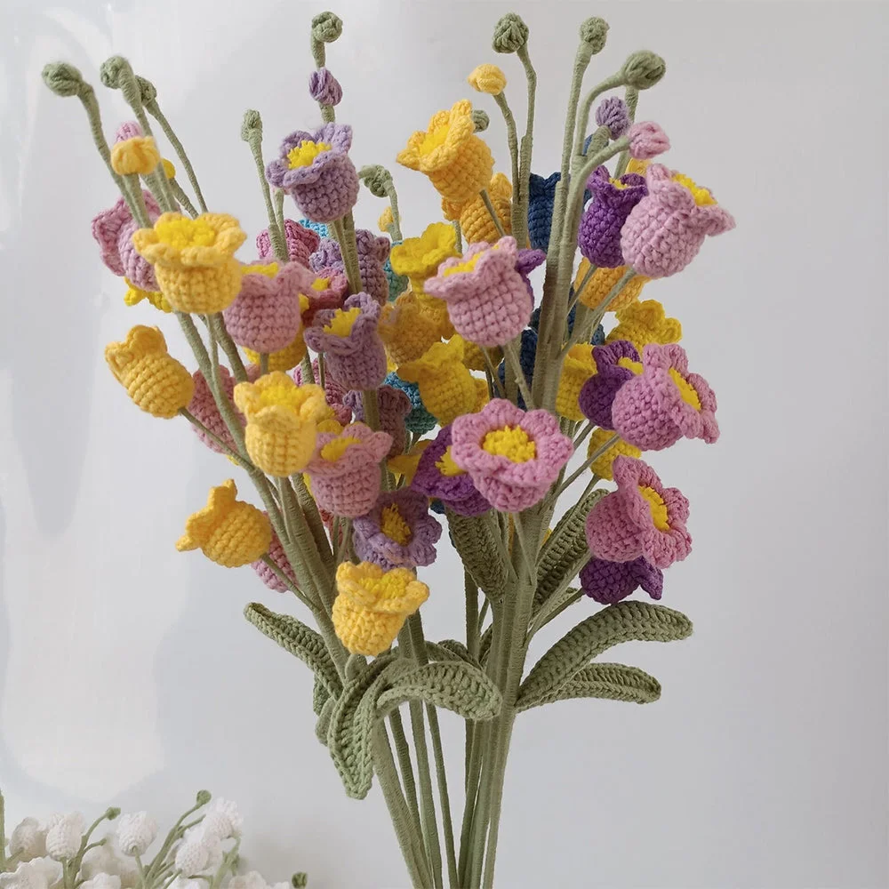 Handwoven Lily of the Valley Bouquet for Bedroom Decor