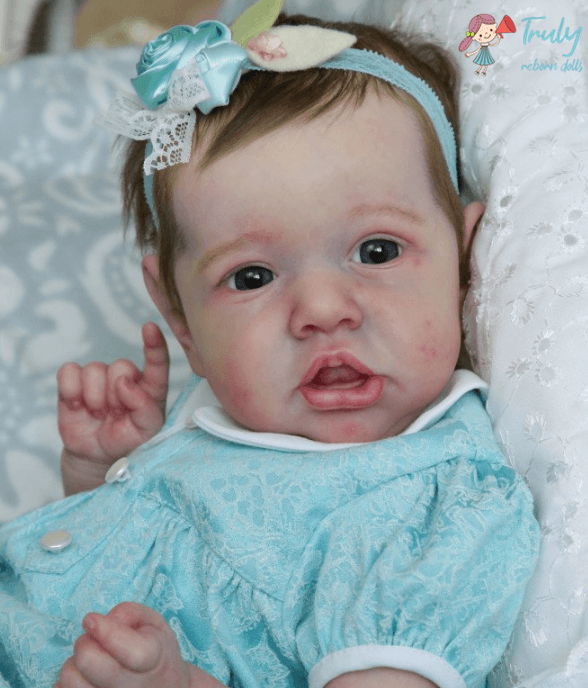 Dollreborns®12'' Nancy Realistic Silicone Reborn Baby Girl,Cute Handmade Silicone Awake Doll