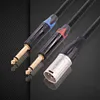 Professional Male 3pin XLR To Dual 6.35mm Male TS Mono Plug Cable Accessories