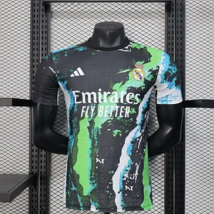 2025/2026 Player Version Real Madrid Special Edition Black and green Football Shirt 1:1 Thai Quality