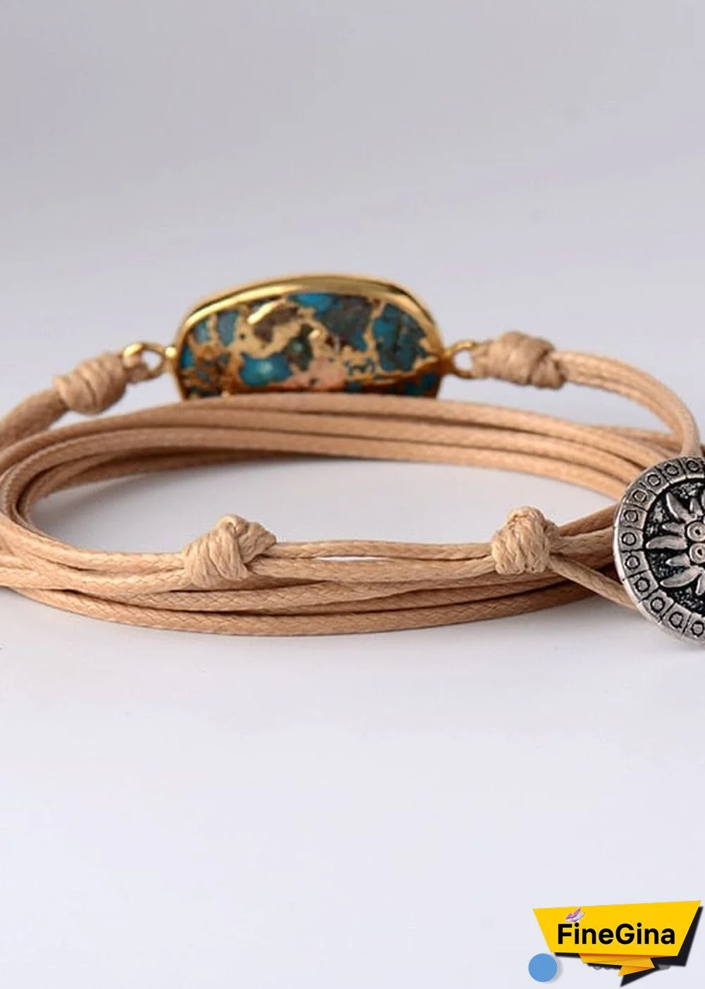 Boho Bracelet, Wrap Bracelet, Blue Turquoise