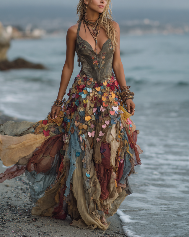 Seaside Colorblock Patchwork Dress 9281