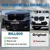 BILLDIO G01 G02 Grill - Black Kidney Grille Compatible With 2022-IN BMW X3 G01 X4 G02 ABS Double Slat Gloss Black Grille