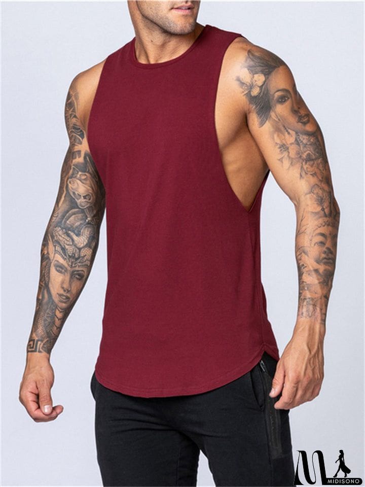 MidiSono - New Fashion Bodybuilding Muscle Sleeveless Sportswear Fitness Vest