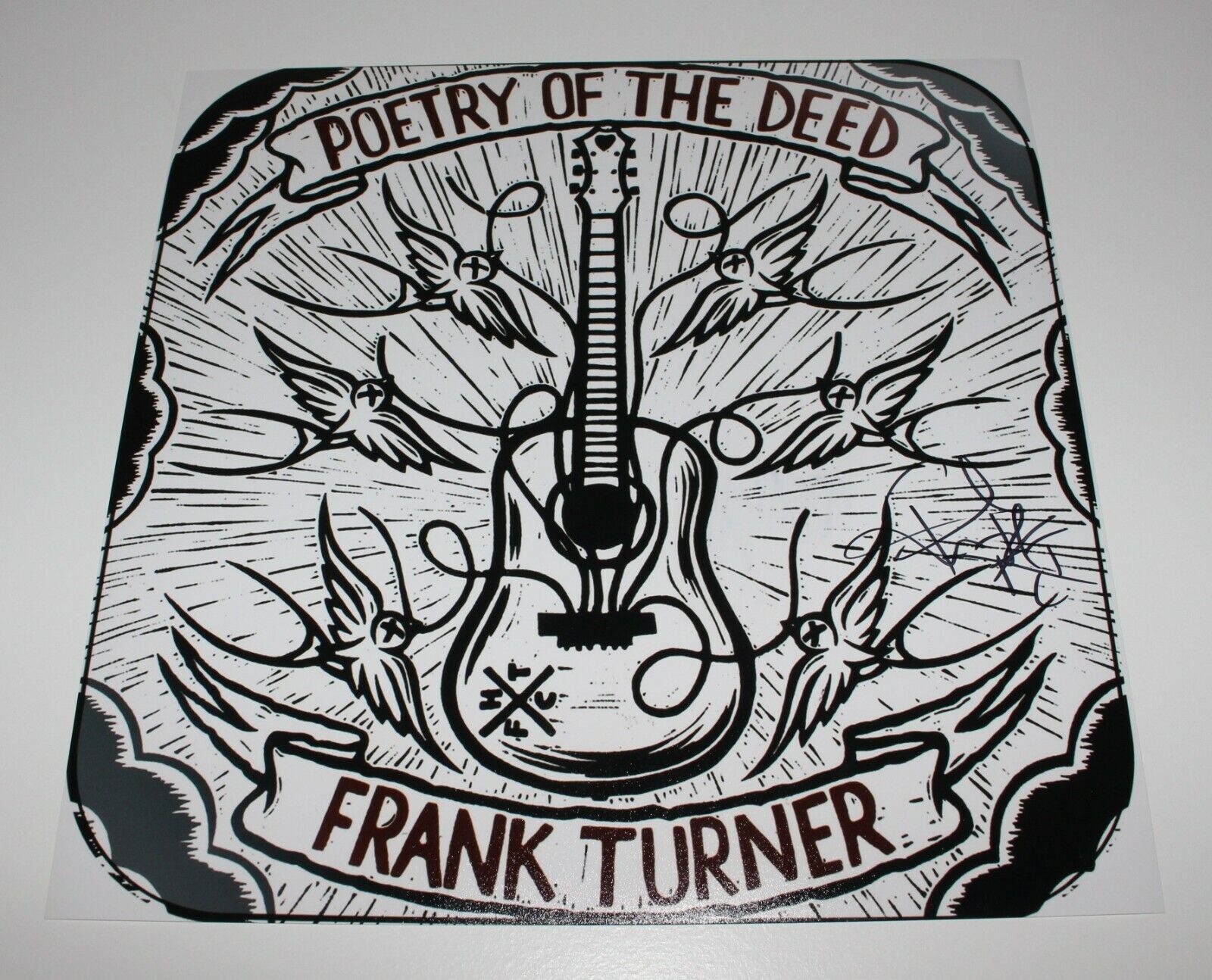 SINGER FRANK TURNER SIGNED POETRY OF THE DEED 12x12 ALBUM FLAT Photo Poster painting w/COA