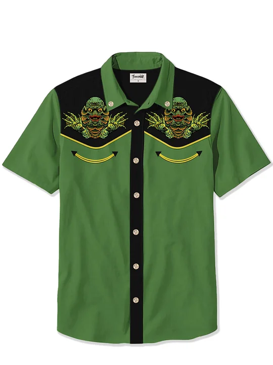 Boozelele® Mens Hawaiian 100% Cotton Button-down Shirt