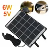 6W 5V Mini Solar Panel with 5M Cable Polycrystalline Solar Power Bank High Efficiency for Hiking Camping Travel Car Fishing Picnics Use