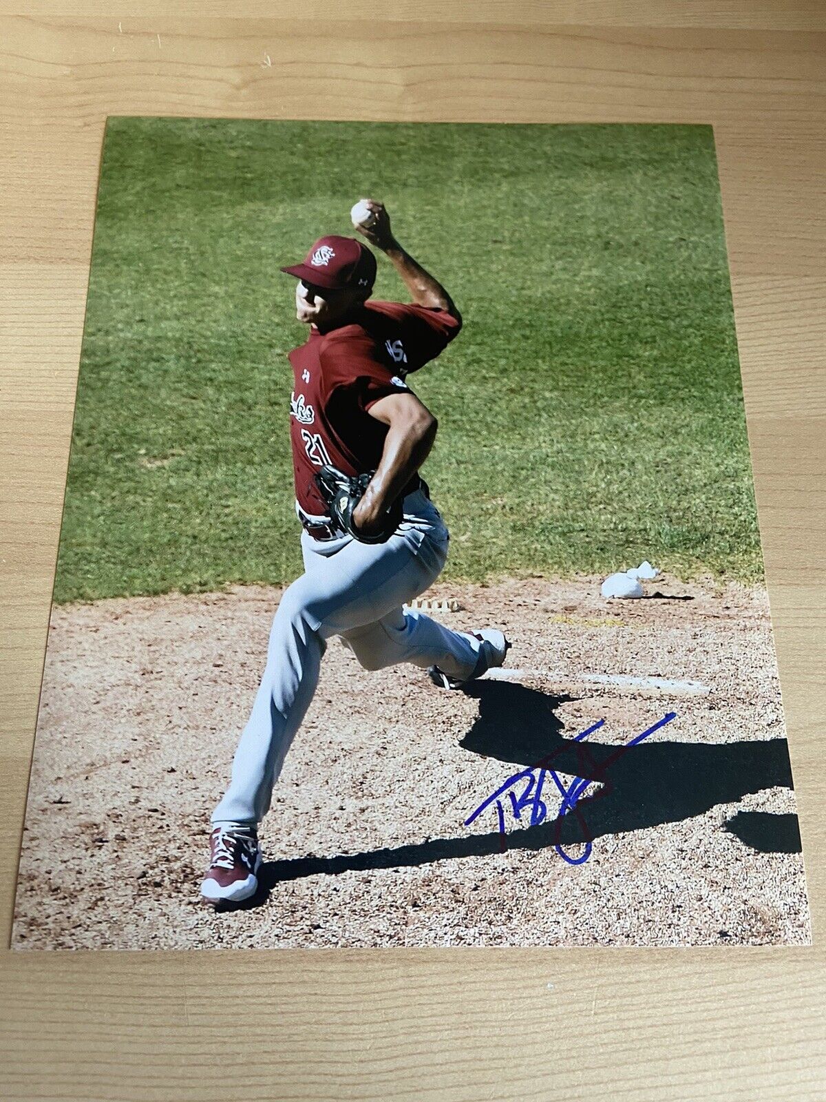 Tyler Johnson Chicago White Sox Carolina Autographed Signed 8X10 Photo Poster painting W/COA