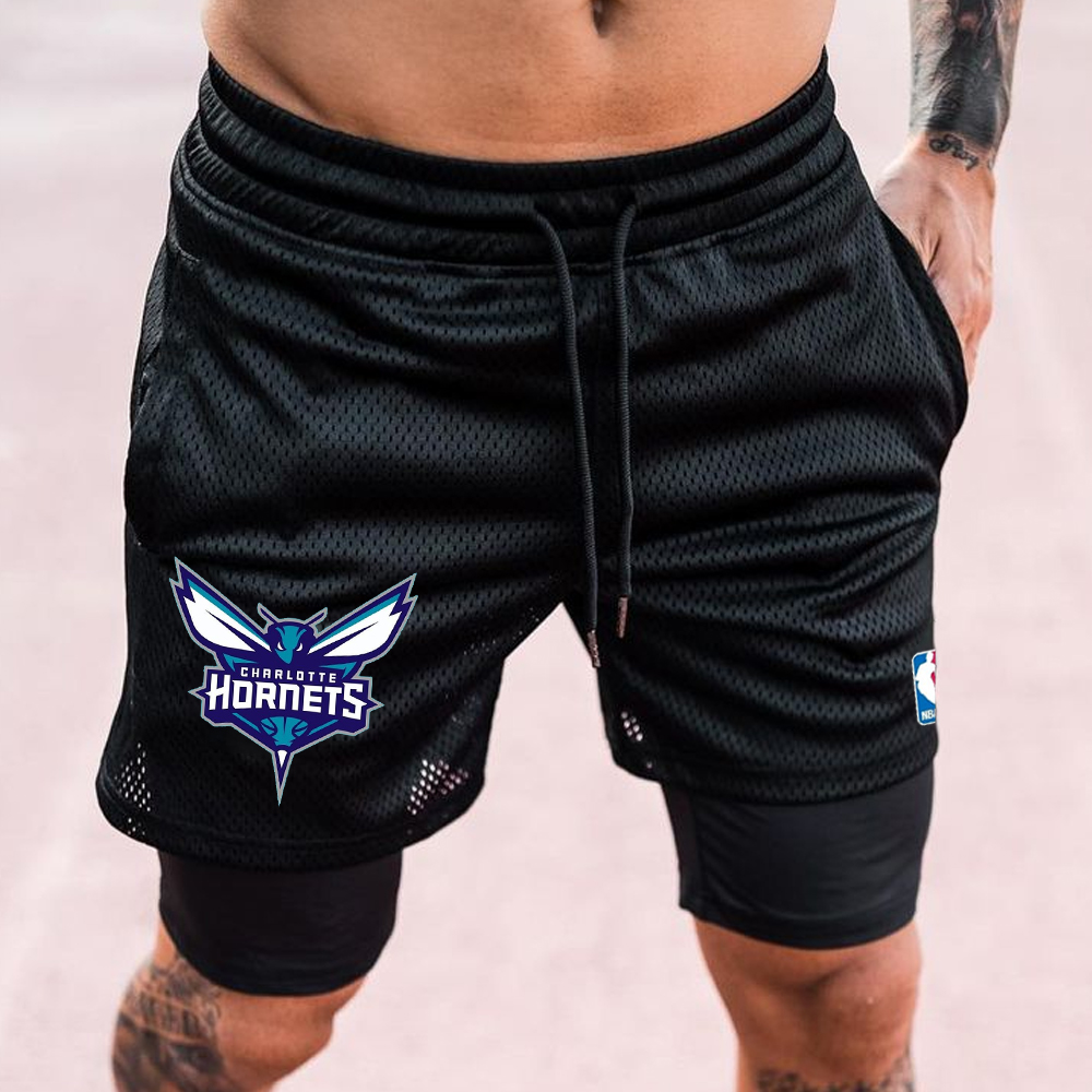 Men's Fitness Sports Double Layer Shorts