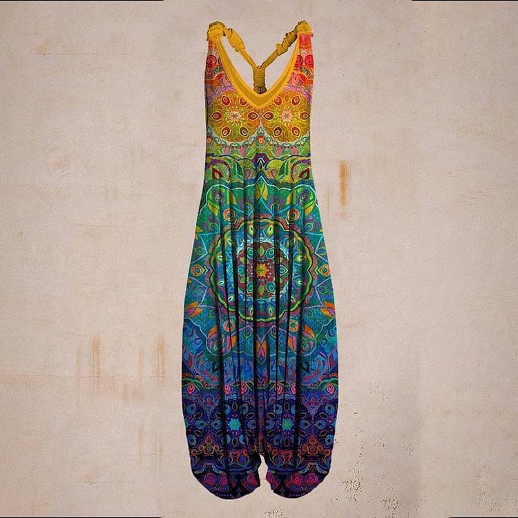 Colorful pattern jumpsuit