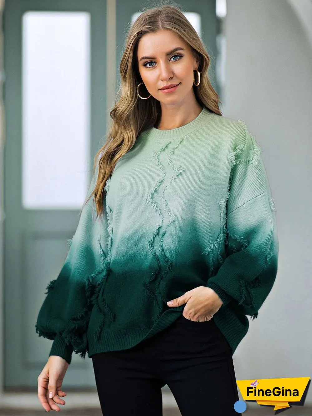 Casual Tie-Dyed Sweater