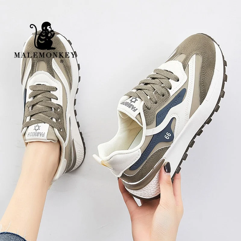 Casual Shoes Women 2022 Platform Spring Fashion Trendy Vulcanized Sneakers Non Slip Sport Shoes Lightweight Female Shoes New