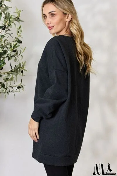 MidiSono - Zenana Oversized Longline Top with Pockets